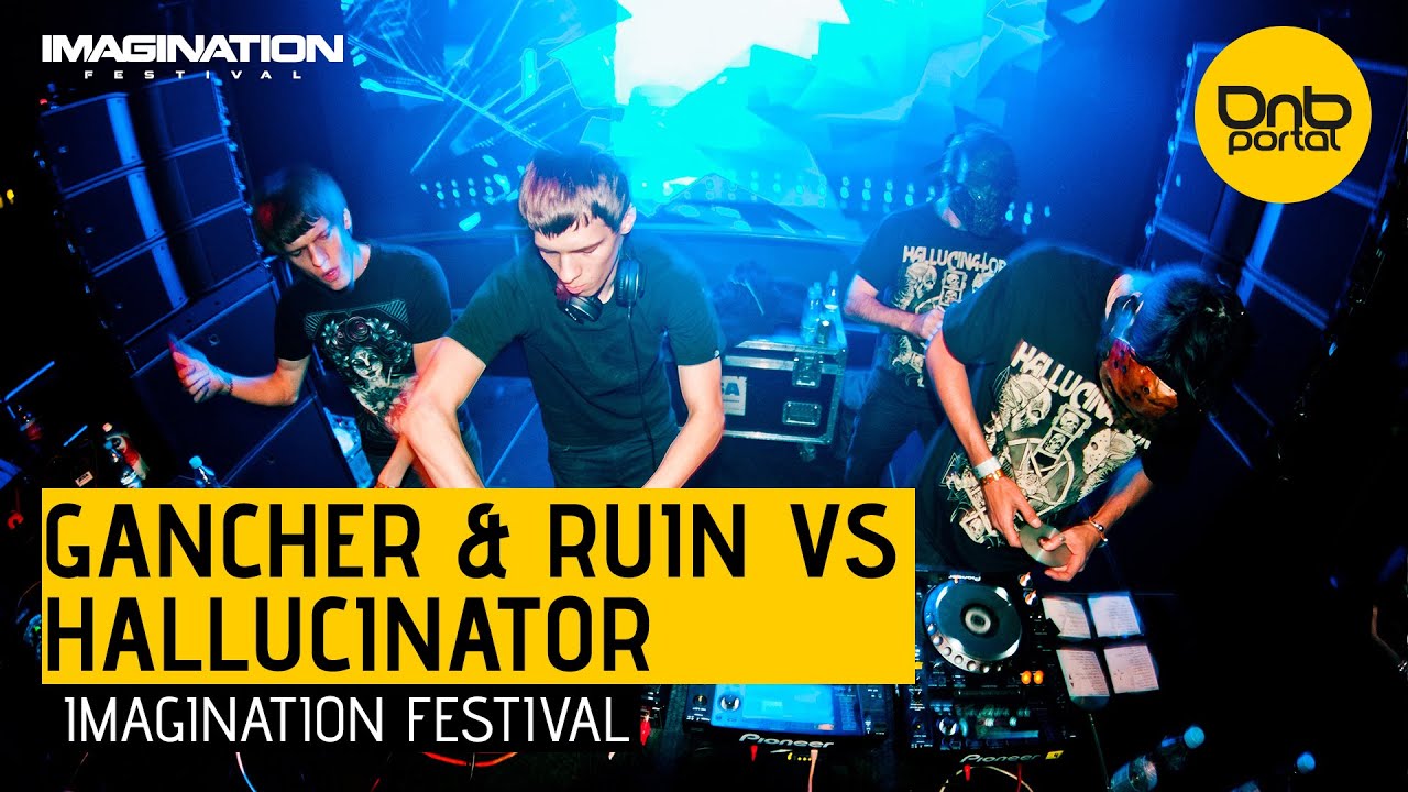 Hallucinator VS. Gancher & Ruin - Imagination Festival 2014 | Drum and Bass