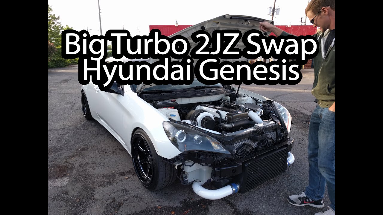 Обзор Hyundai Genesis с двигателем Big Turbo 2JZ Swapped. Evo Action в конце
