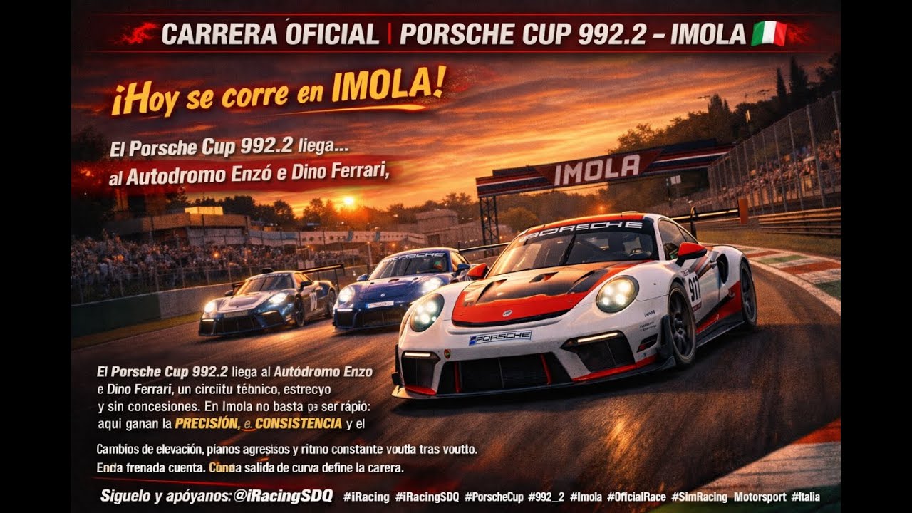 🏁 CARRERA OFICIAL | PORSCHE CUP 992.2 – IMOLA 🇮🇹