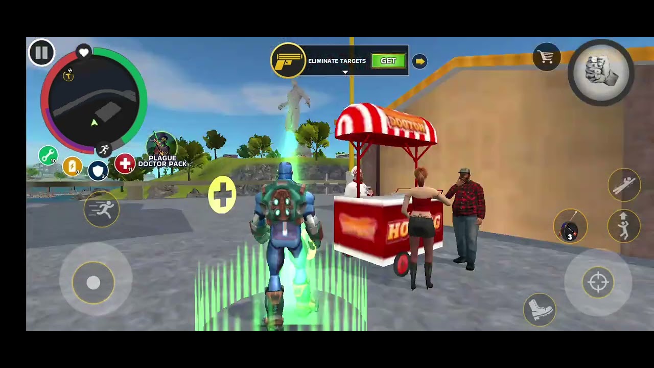 Rope hero Mafia City Wars เริ่มภารกิจตำรวจจับยิงปืน ไปเที่ยวชิงช้าสวรรค์ต่อ ไปหาหมอห้องผ่าตัดเสียชีว