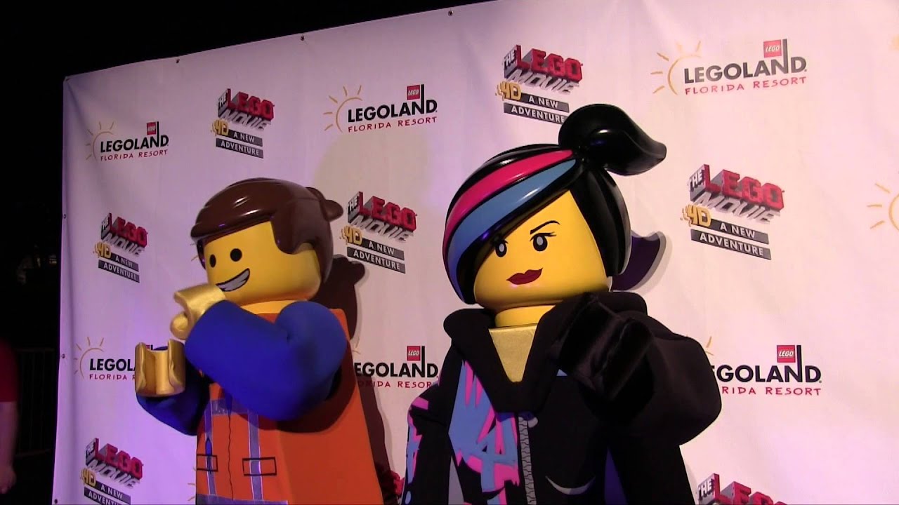 Emmet, WyldStyle, Unikitty, Benny, and Risky Business at Legoland Florida