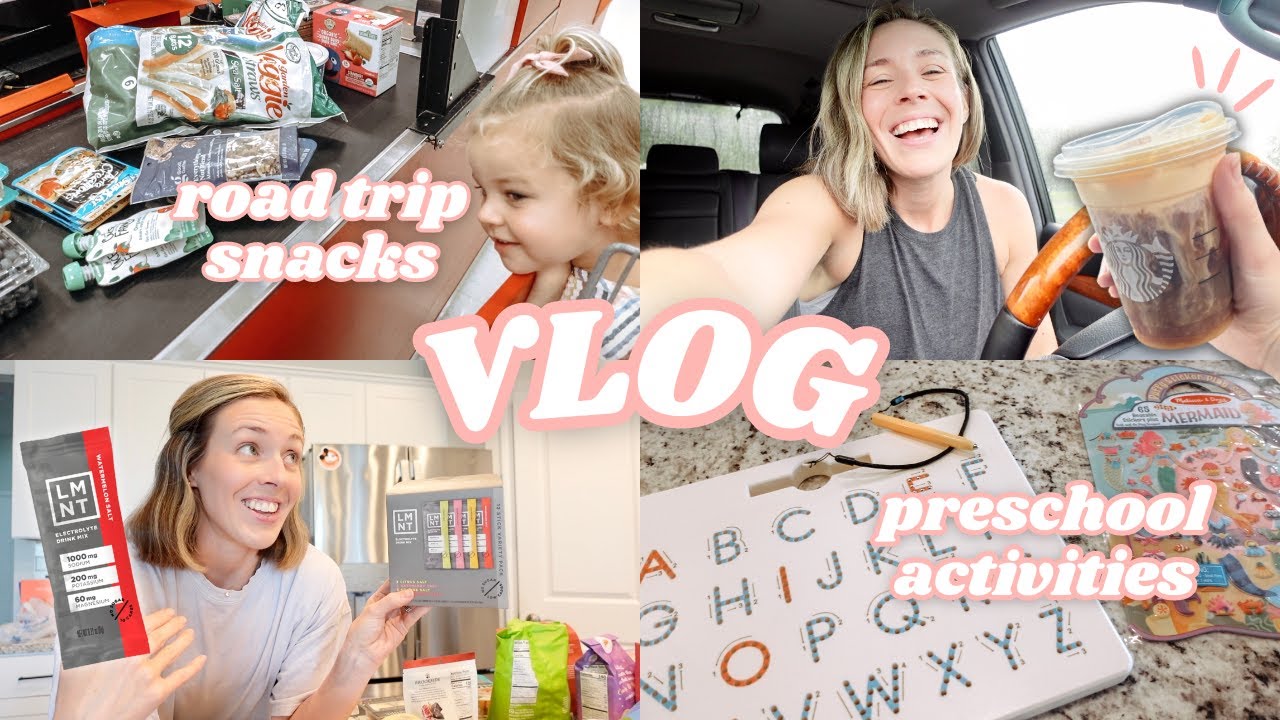 VLOG ✨ disney road trip prep, snack haul, preschool activities + how I style my short hair 💇🏼‍♀️