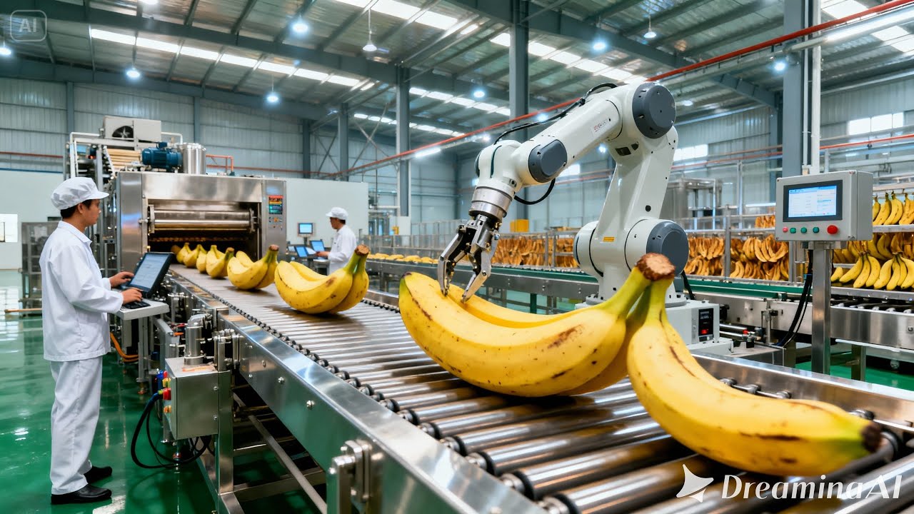 Inside a dried banana factory - The dried banana production process