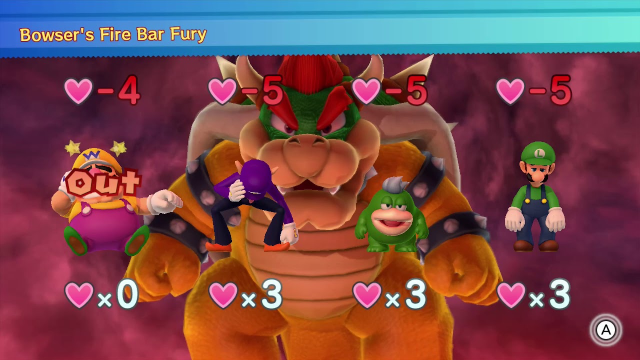 Mario Party 10 Bowser Party #53 Wario, Waluigi, Spike, Luigi Whimsical Waters Master Difficulty