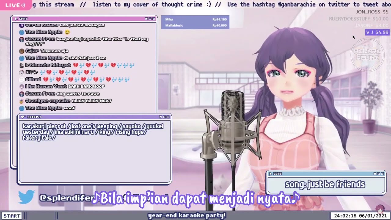 【splendiferachie】Just be friends Versi indonesia | (Clip livestream)