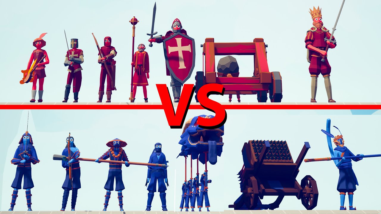 MEDIEVAL Team vs DYNASTY Team - Totally Accurate Battle Simulator TABS