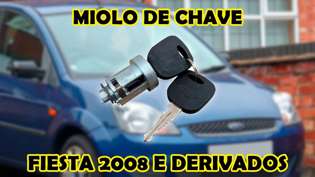 (4K60FPS) Fiesta 2008 - Como trocar o miolo de chave (cilindro de ignição)