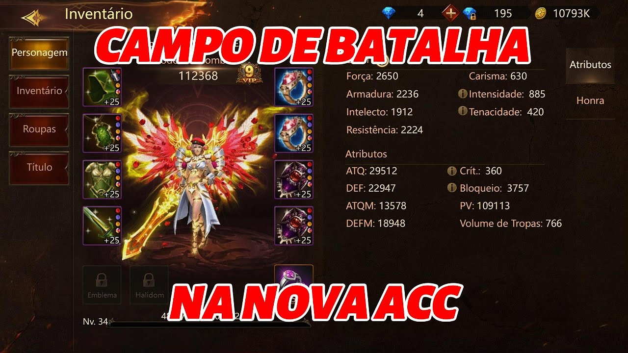 [12] WARTUNE ULTRA TRANCA LvL 34-, CAMPO DE BATALHA NA NOVA ACC