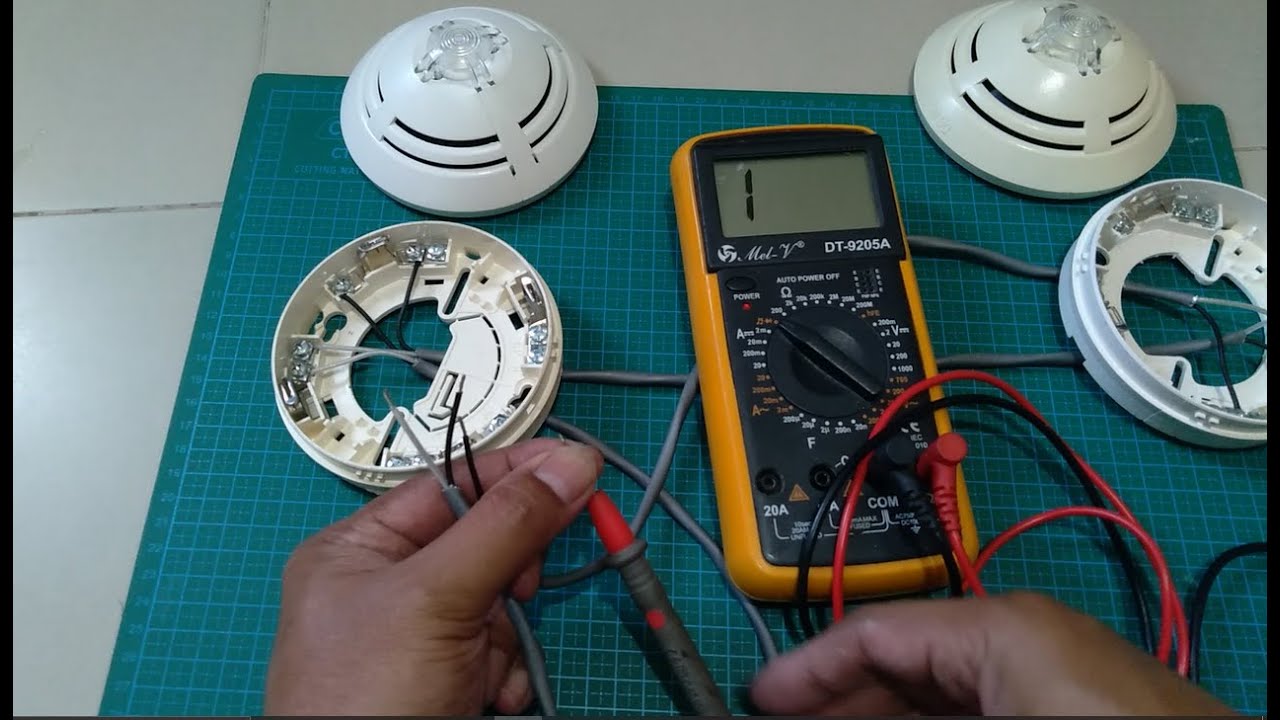 Cara Wiring Base Detector Esser  Fire Alarm IQ8 Addressable, Dan Cara Test Wiring Dengan Multimeter.