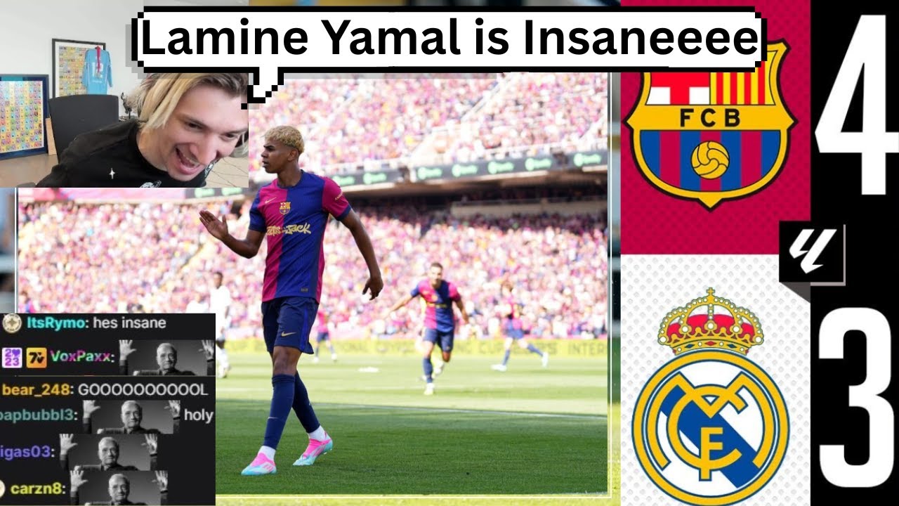 xQc Reacts to FC BARCELONA vs REAL MADRID | EL CLASICO | (2024/25)LALIGA HIGHLIGHTS