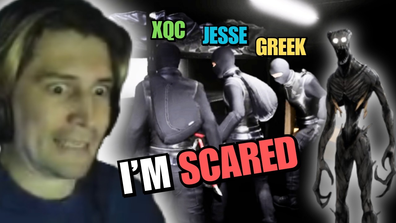 xQc ROBS A MANSION in Dark Hours with Jesse and Greek (Co-op Horror Game)