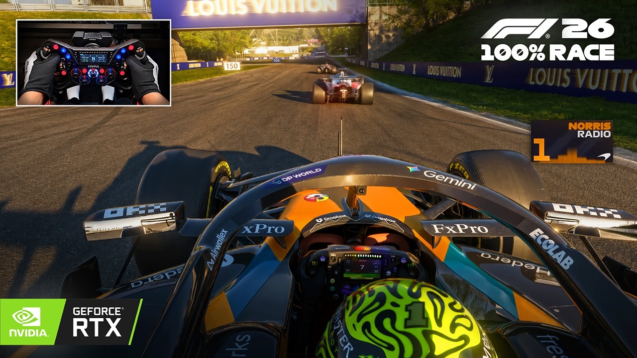 Lando Norris's McLaren MCL40 | 2026 Hungarian GP 100% Race | F1 26 Steering Wheel Gameplay 4K