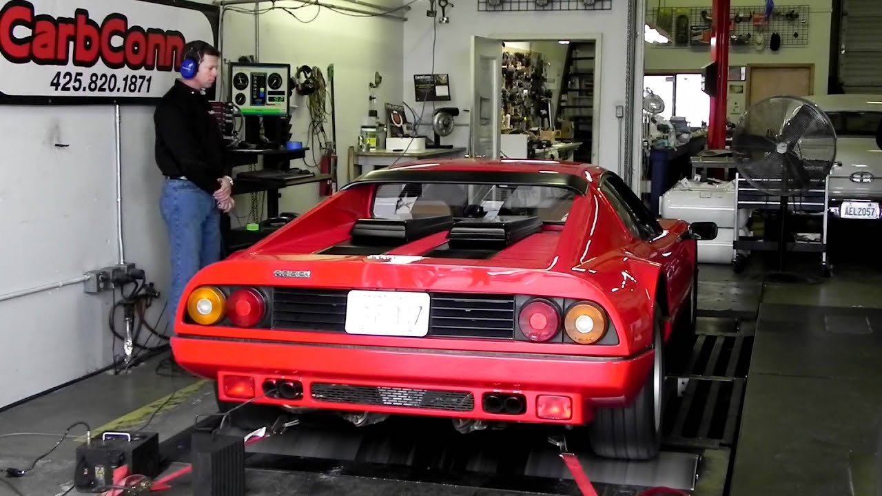 FERRARI BOXER 512BBi on the DYNO, Loud Larini exhaust system!