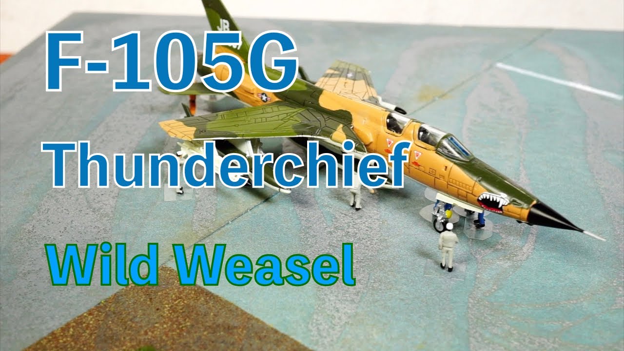 1/144 Republic F-105G Thunderfchief Wild Weasel.made by CafeReo.making.No audio.Candy toy.サンダーチーフ