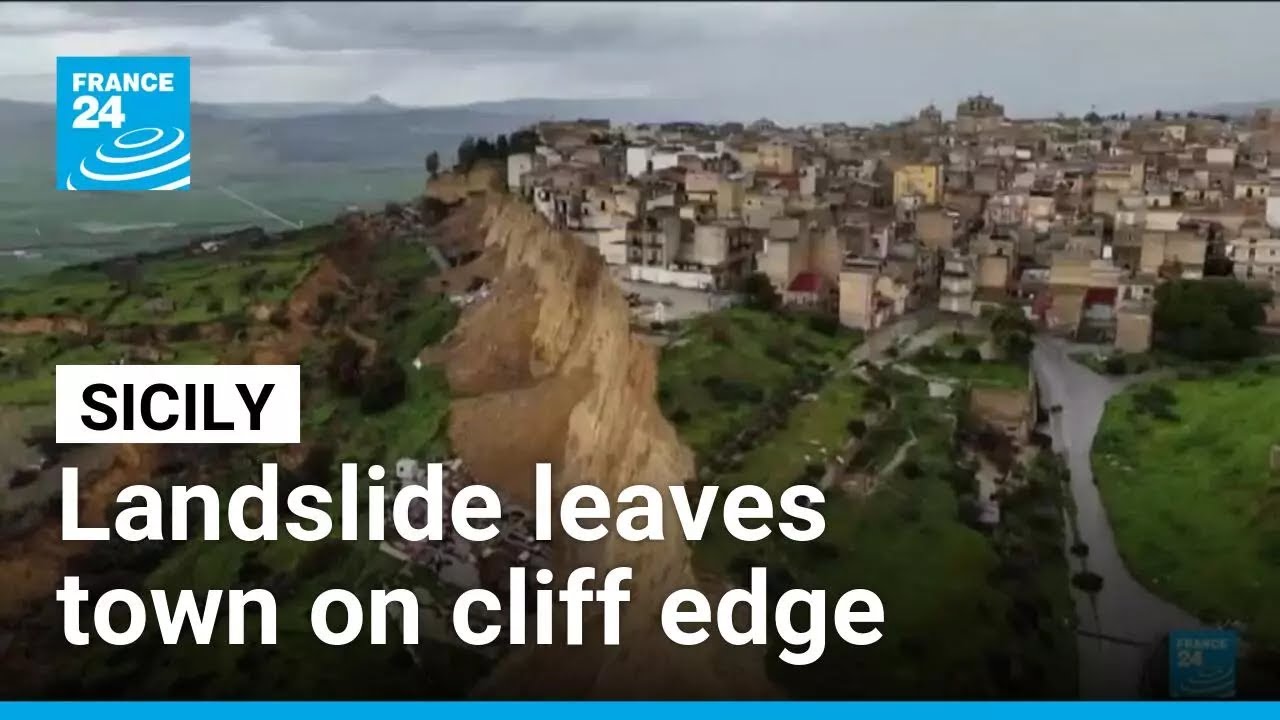 Landslide leaves Sicilian town teetering on cliff edge • FRANCE 24 English