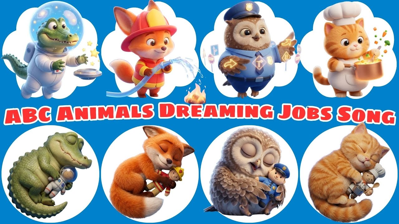 ABC Animals at Work Sounds Song 🐶🐱 Kids Song | Learn Alphabet, Animal Sounds & Jobs | Hiss Hiss Kids