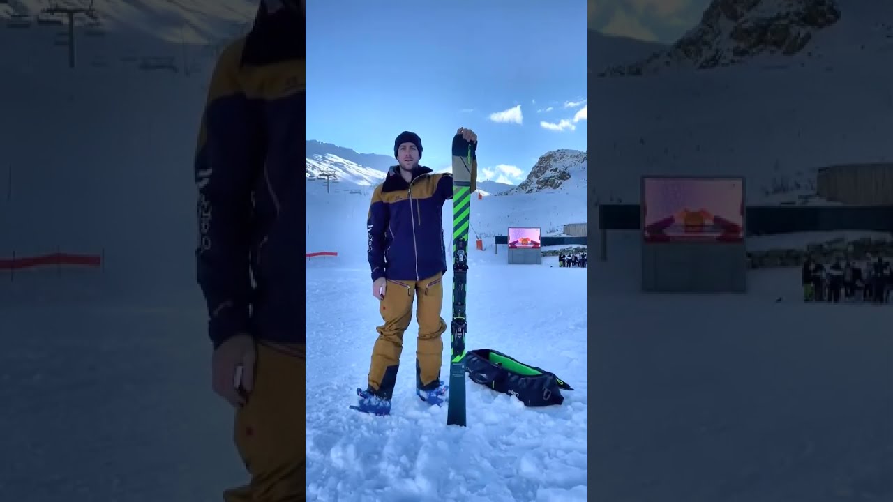 MAEL OLLIVIER d&eacute;plie les skis ELAN VOYAGER