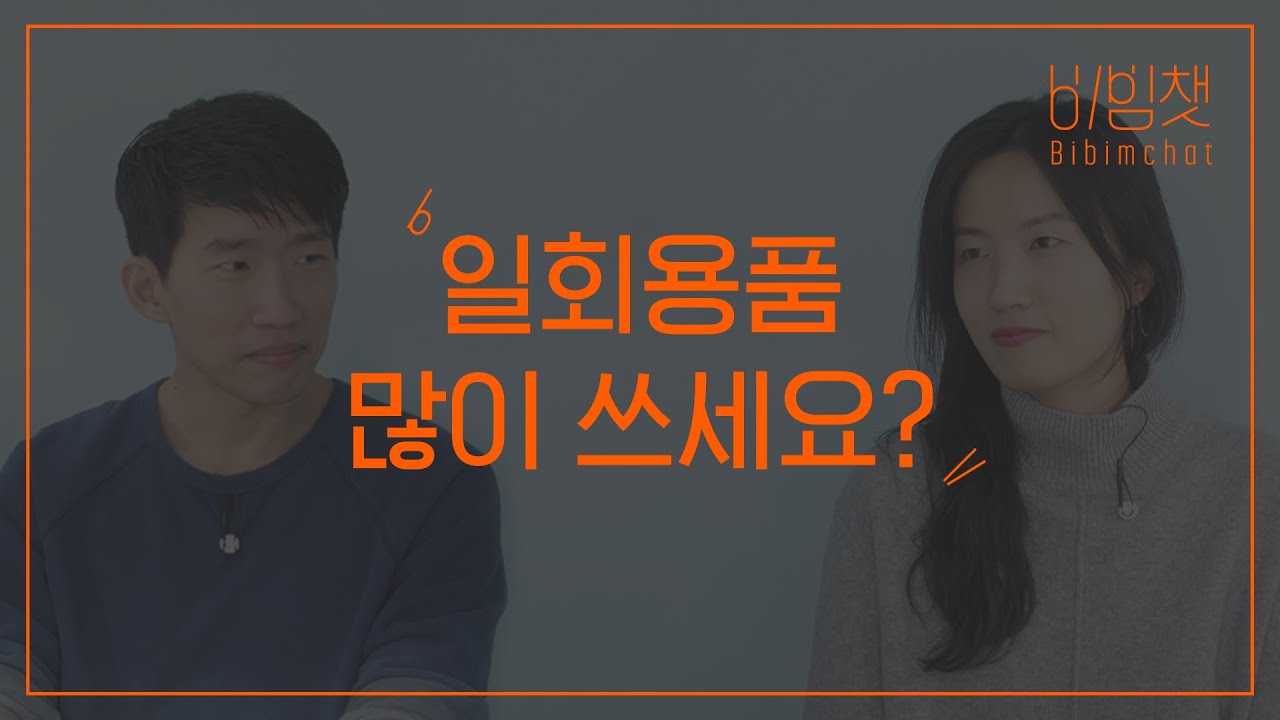비빔챗: 일회용품 많이 쓰세요? (Do you use a lot of disposable products?)