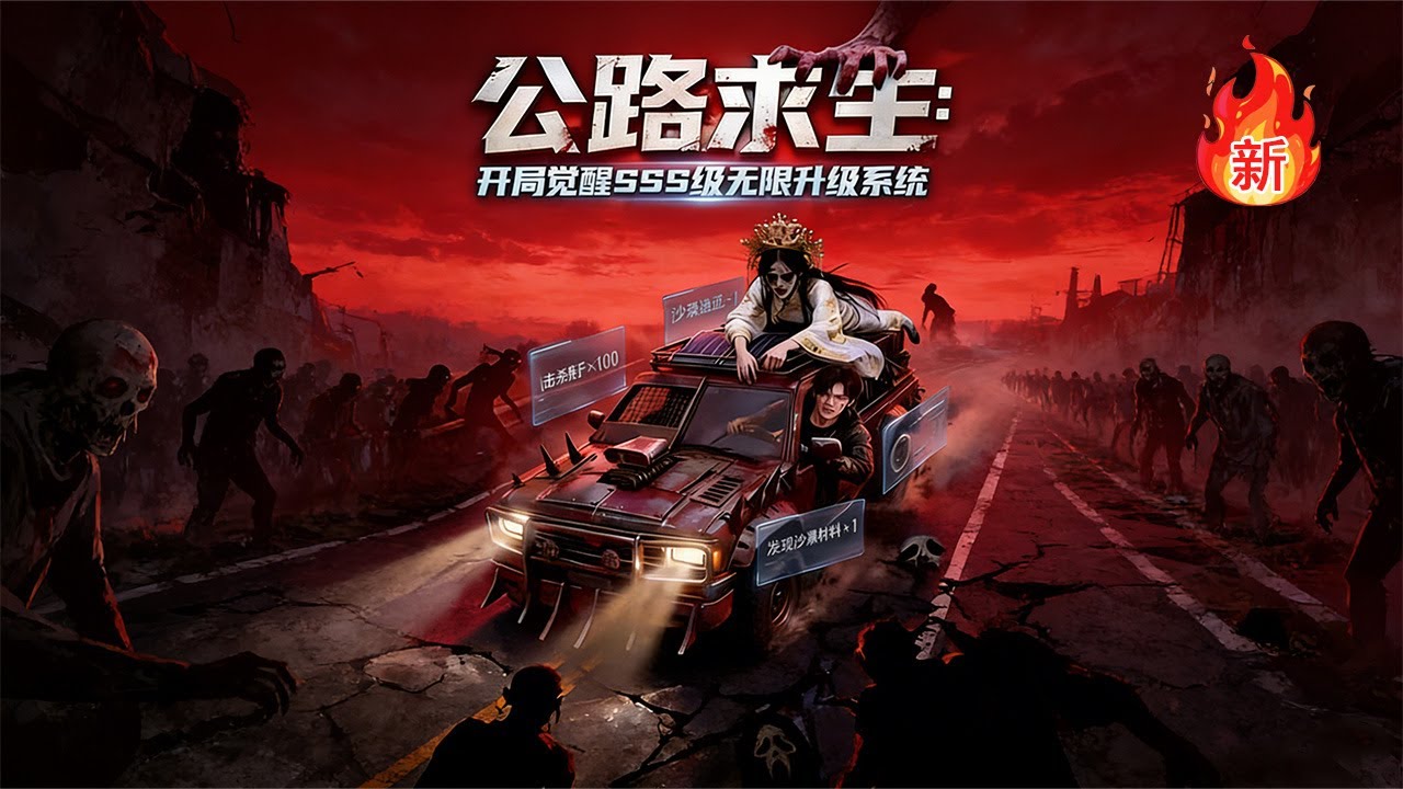 【热门🔥剧】《公路求生：开局觉醒SSS级无限升级系》诡异侵袭末日，他觉醒升级系统，率领车队在险境与背叛中穿行，只为一线生机。#漫剧#完结#玄幻#逆袭#嘎嘎乐#科幻