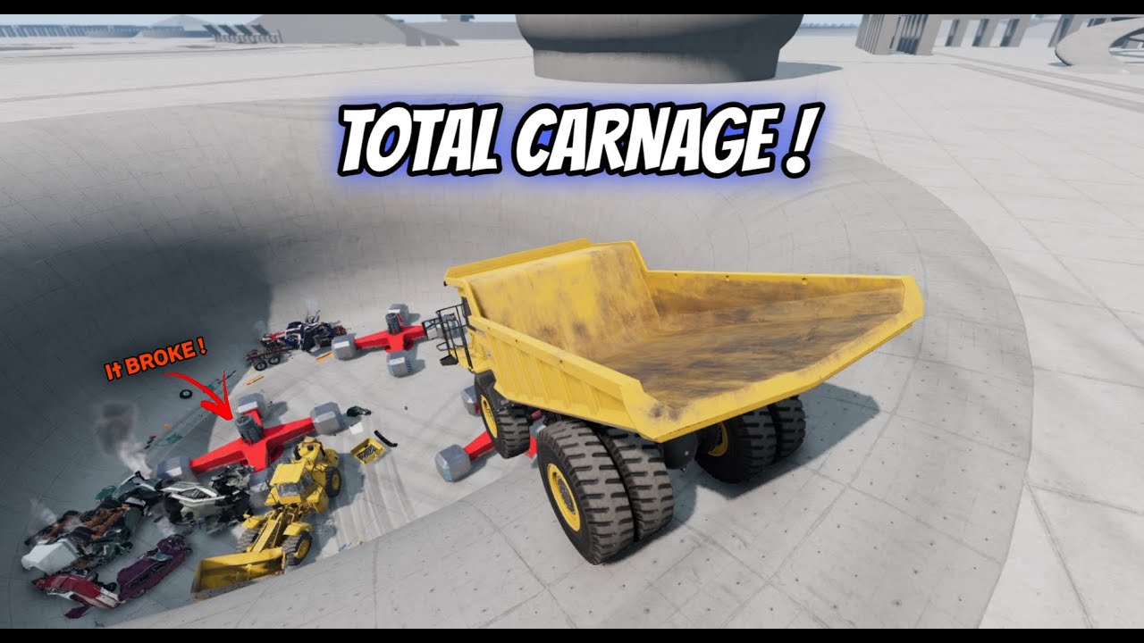 Sending Cars FLYING Into The Crusher! - Beam Ng Drive
