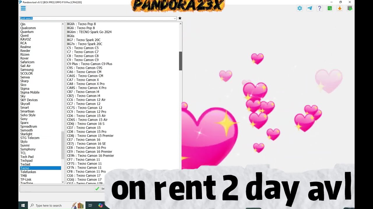 (NEW) Pandora Tool Latest Update Download V9.12 Pandora On Rent