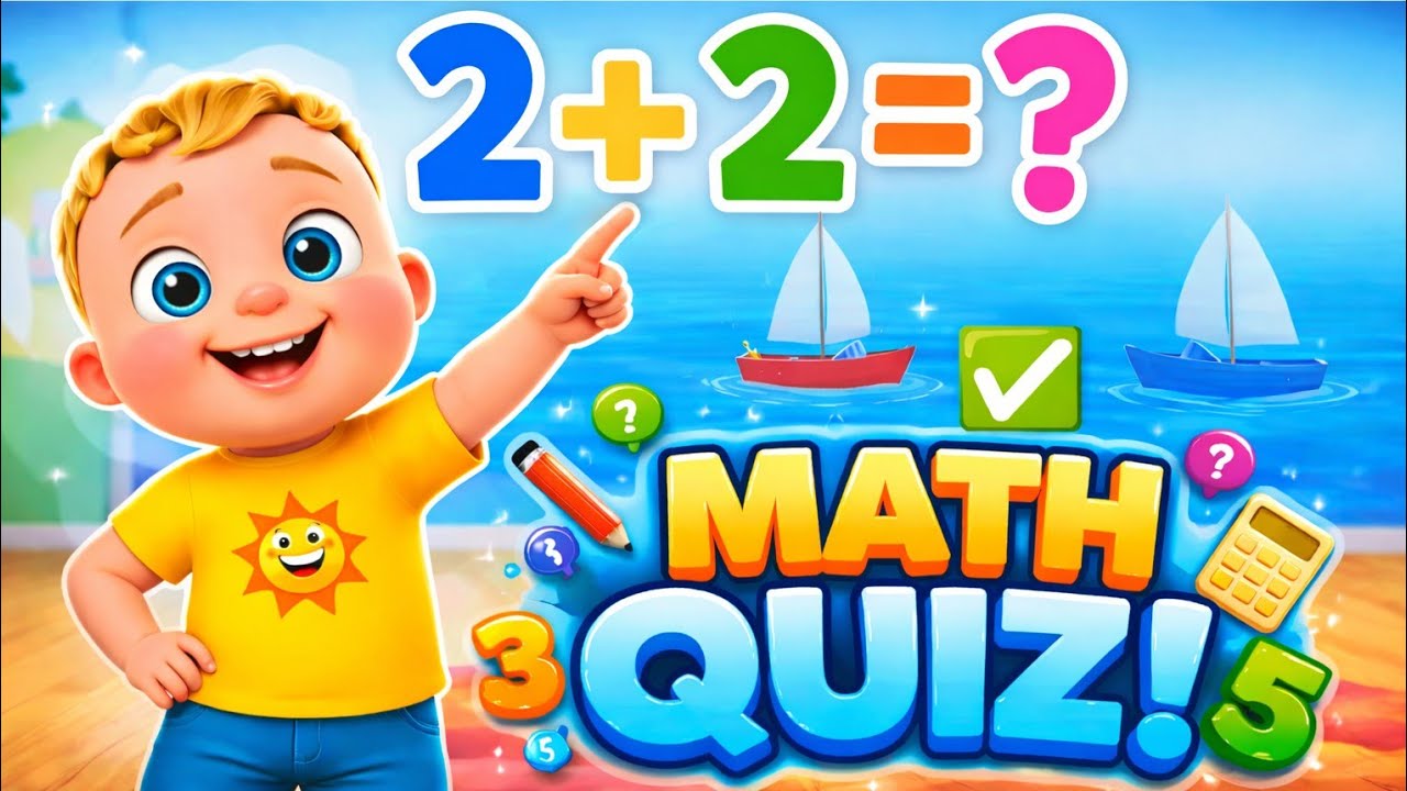 Kids learning “Fun Math Quiz | Learn 2+2 & Simple Addition with 3D Animated Learning”