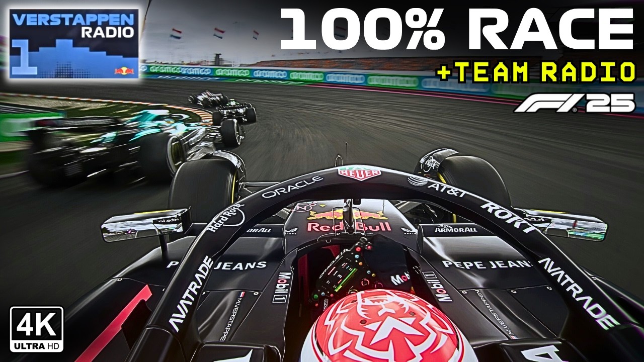 Max Verstappen 100% Race Gameplay with Realistic Team Radio - Dutch GP 2025