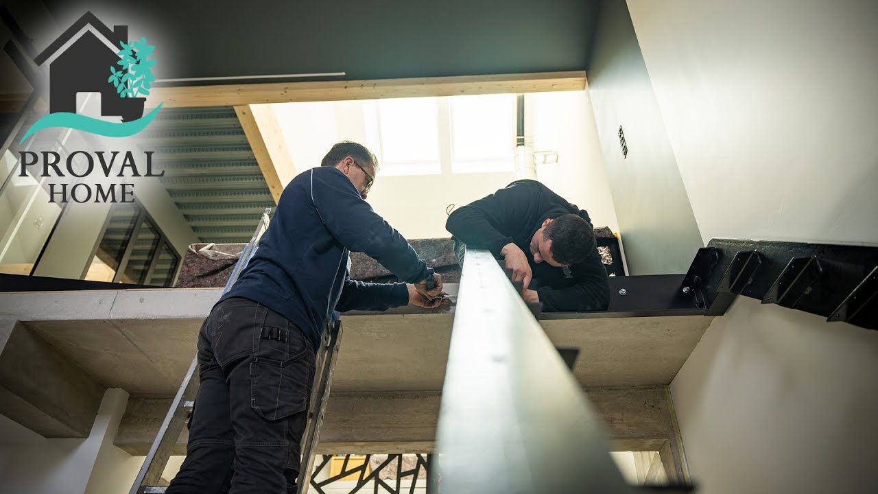 Proval'Home | Pose d'un escalier métal et bois dans un loft