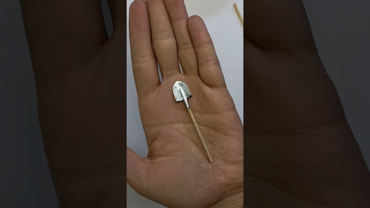 Very Easy! making a mini shovel #miniproject #diy #miniature #diycrafts #shorts
