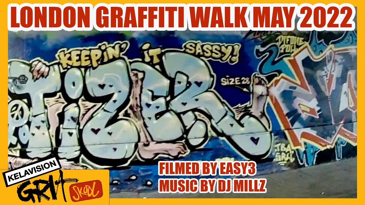LONDON GRAFFITI WALK TOUR DJ MIX, W/DJ MILLZ EXCLUSIVE D&B MIX, SOUTH LONDON, MAY 2022. FILMED:EASY3