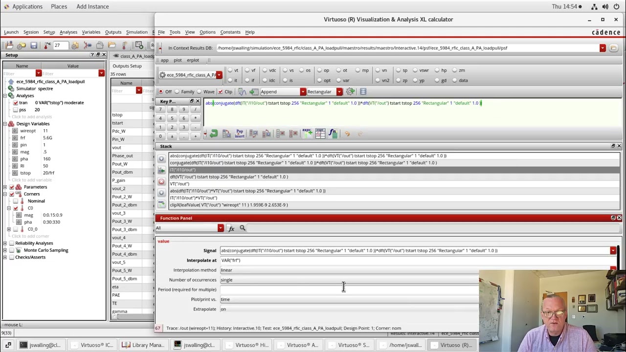 RFIC Layout - Class A PA - Load Pull using Transient Simulator