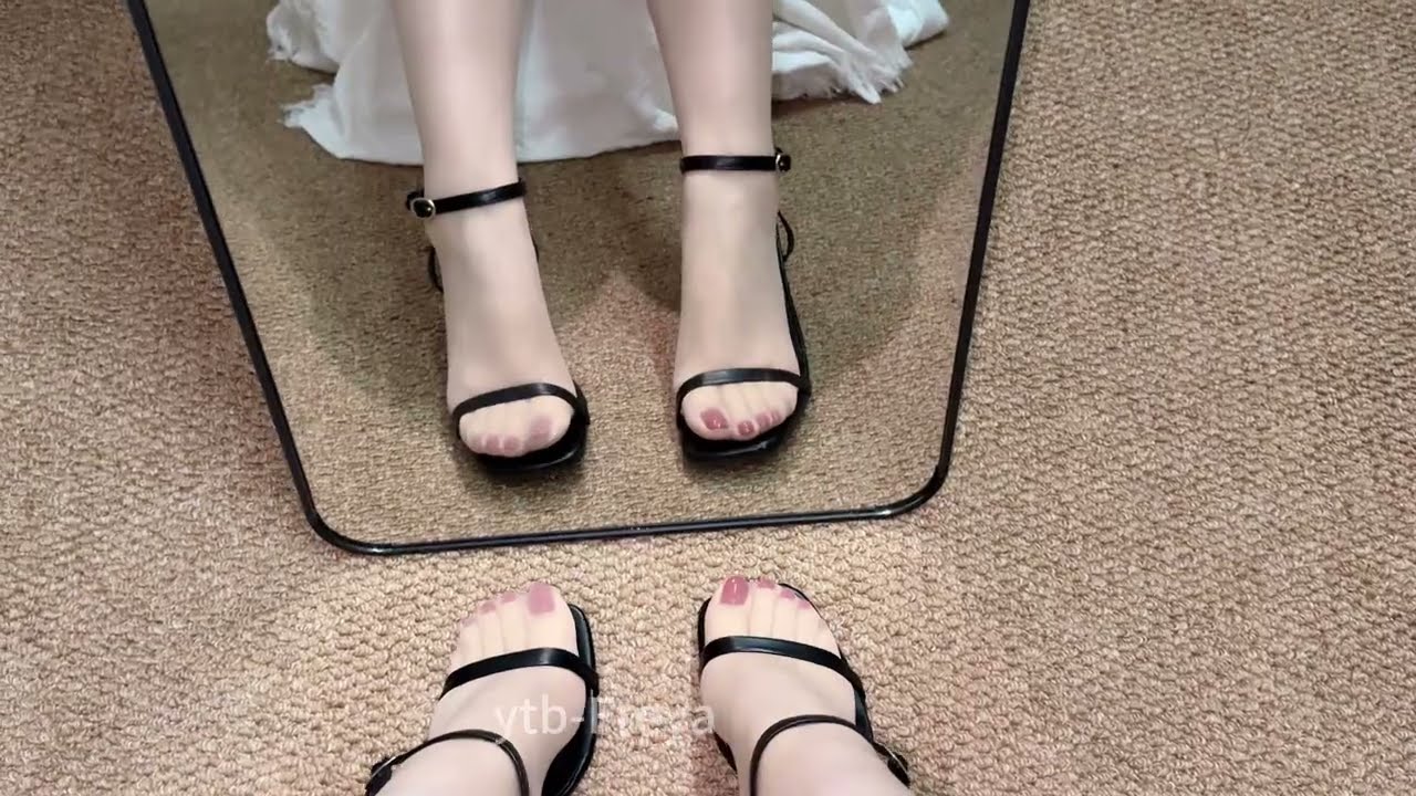 How Does This Pair of Ankle Strap Heels Look with Nude Stockings?