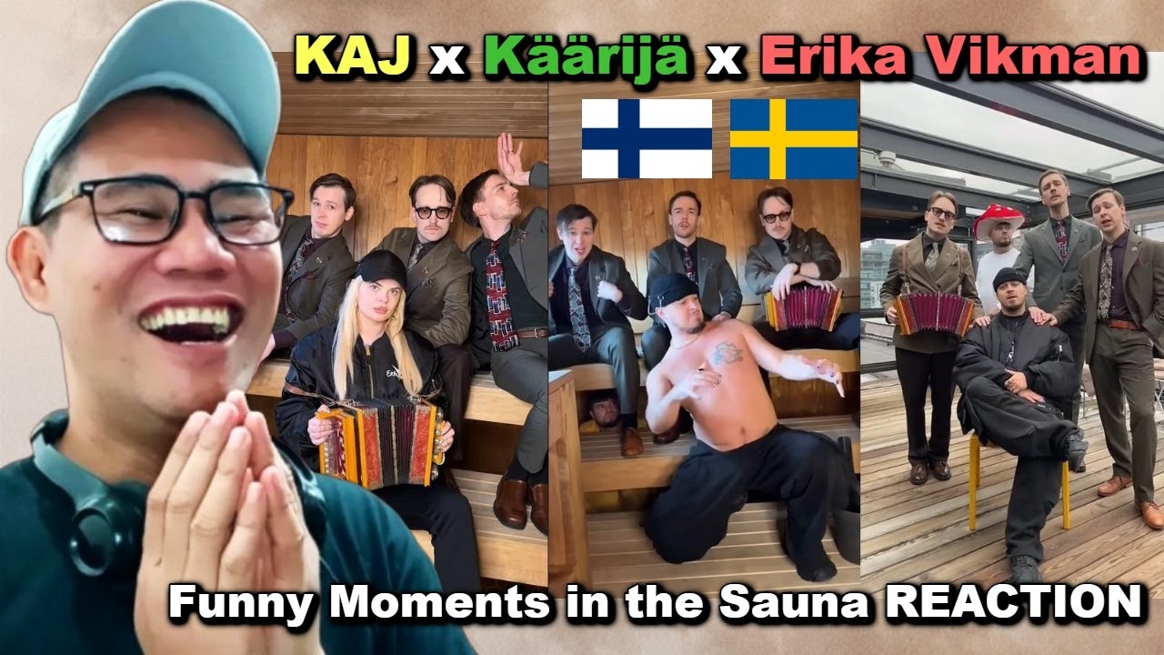 KAJ x Käärijä x Erika Vikman - Funny Moments in the Sauna REACTION