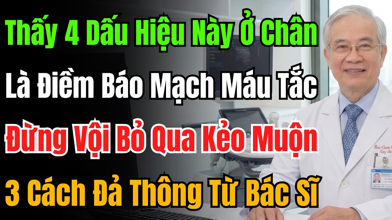 Mạch Máu Tắc Hay Không Nhìn Chân Là Biết! 4 Dấu Hiệu Cảnh Báo Sớm, Bác Sĩ Chỉ 3 Chiêu Thông Ngay.