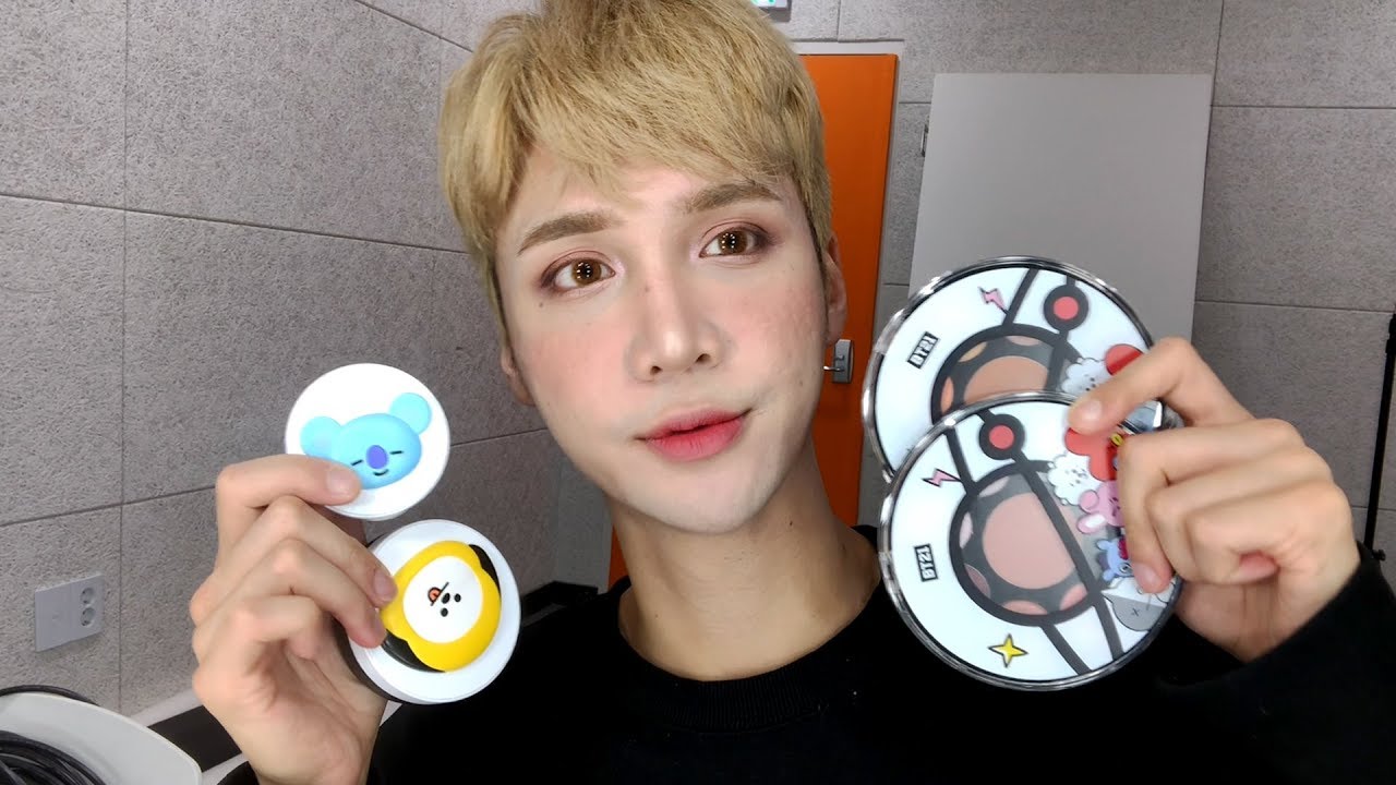 Trying the BT21 makeup (spoilers: I don't really like it ㅜㅜ) - Edward Avila