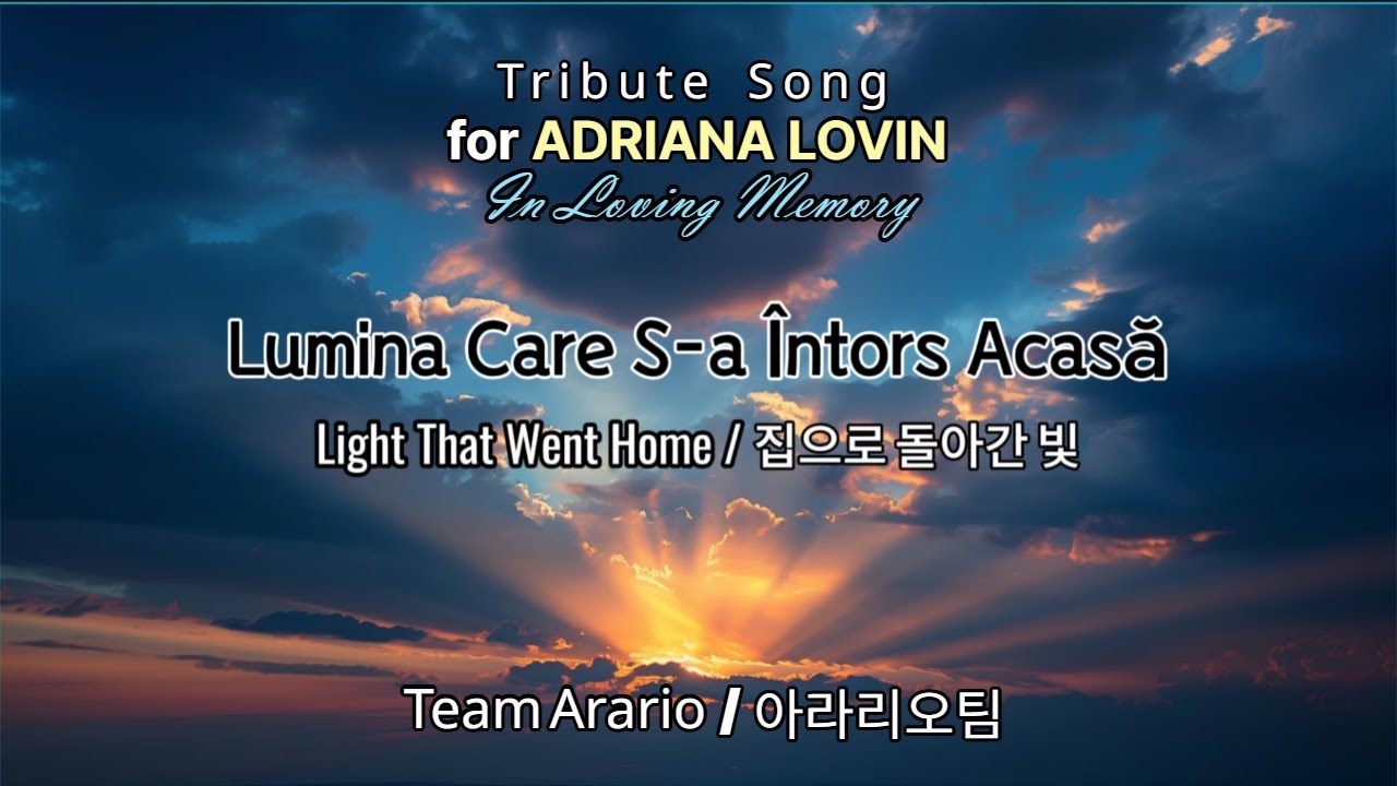 Dedicated to Adriana | Light That Went Home/Lumina Care S-a Întors Acasă (Romanian Lyrics) 집으로 돌아간 빛