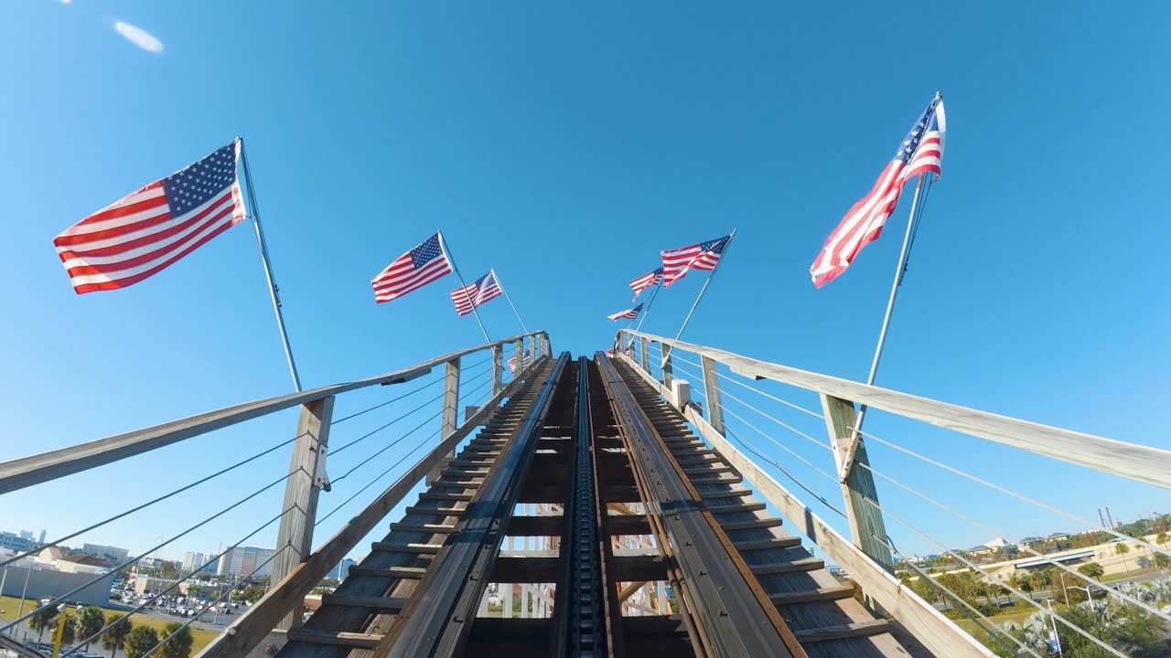 White Lightning 4K 60fps Mounted front-seat on-ride POV Fun Spot America Orlando (2026)