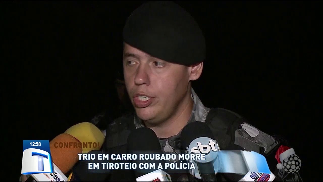 Trio em carro roubado morre em tiroteio com pol&iacute;cia - Tribuna da Massa (10/12/19)