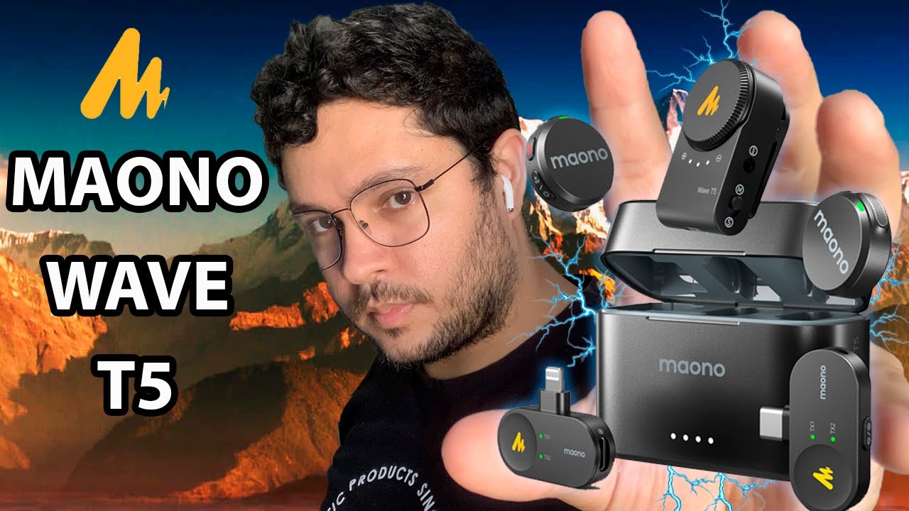 INCOMPARÁVEL! UM MICROFONE SEM FIO SUPER PROFISSIONAL E BARATO: MAONO T5 - REVIEW COMPLETO E TESTES