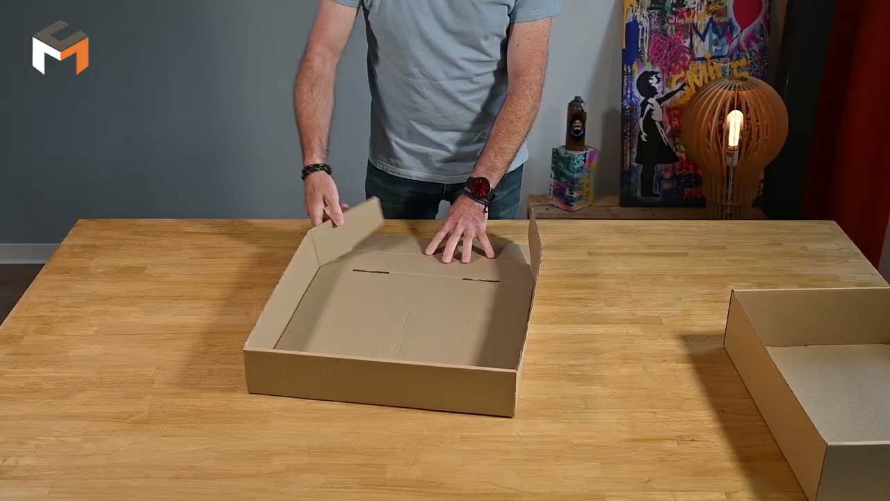 Boite carton pour rangement de produits 100 cases