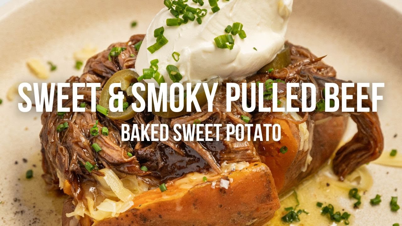 Sweet & Smoky Pulled Beef Baked Sweet Potato