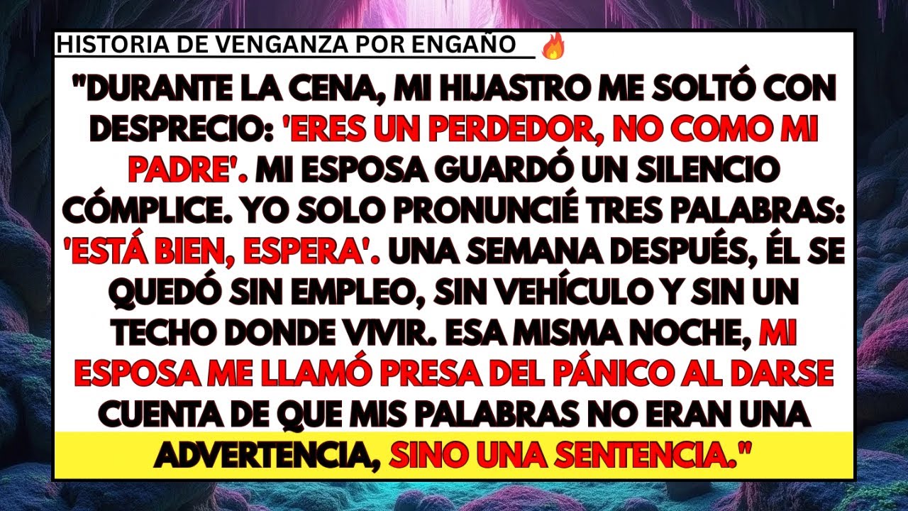 En La Cena, Mi Hijastro Me Llamó Perdedor Dije Tres Palabras Luego Él Perdió Todo