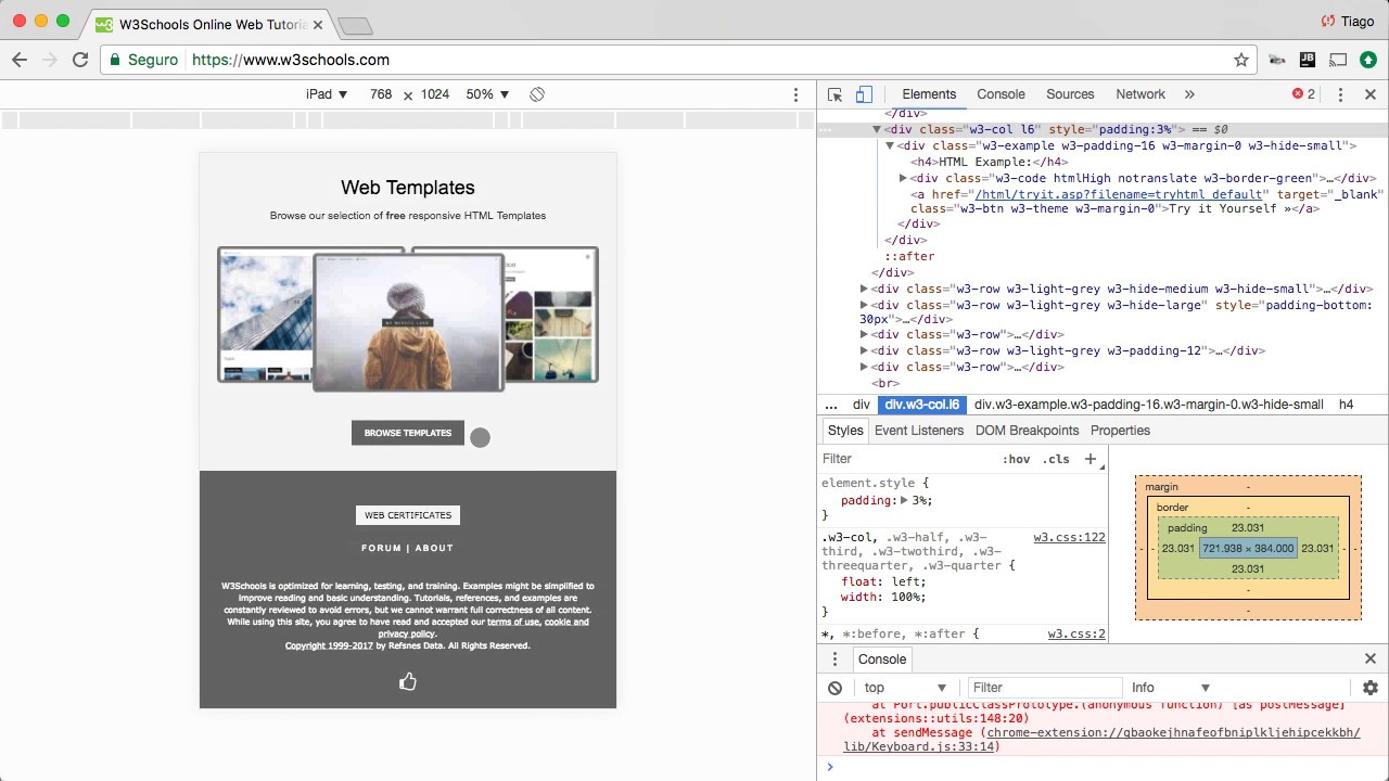 Chrome DevTools - Inspecionar