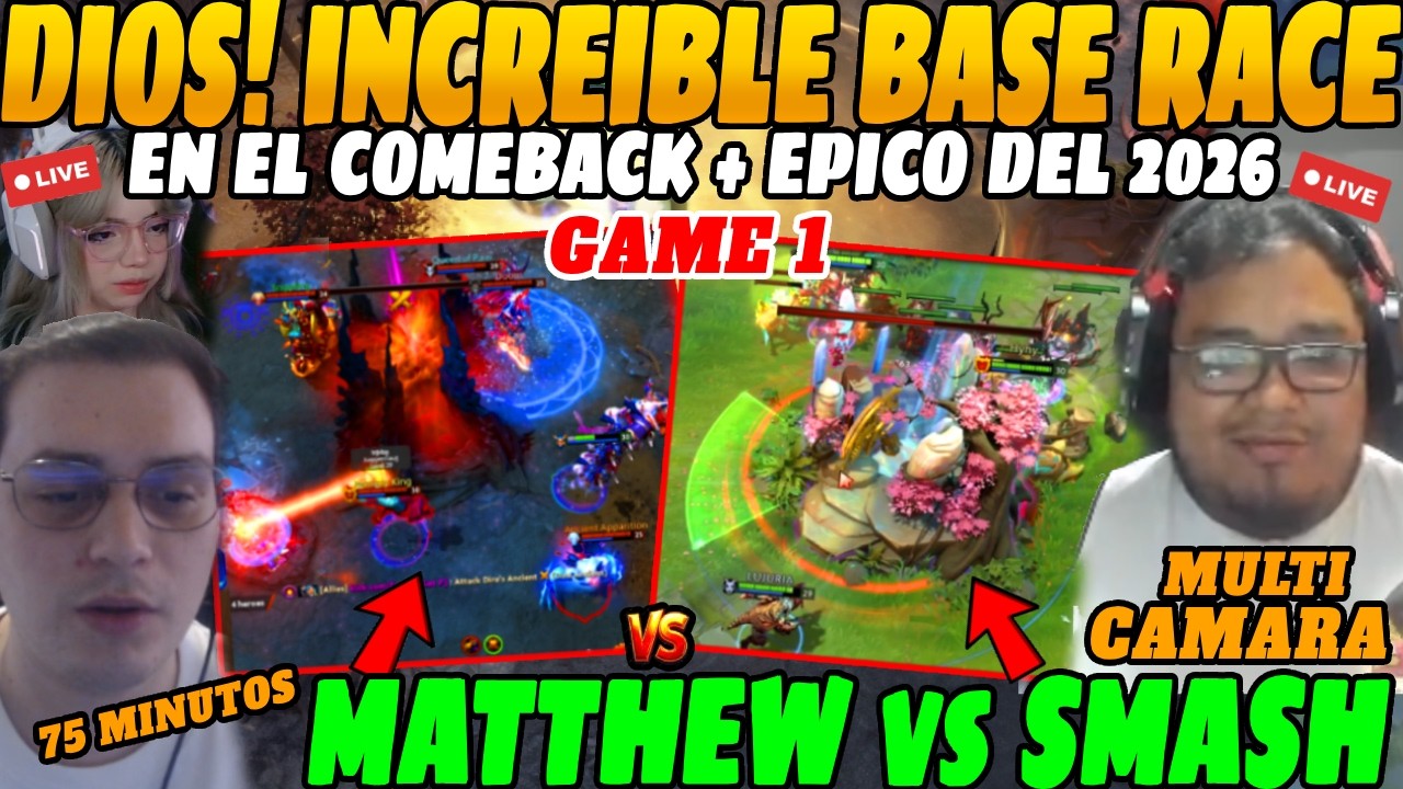 😲El Comeback m&aacute;s &Eacute;PICO del 2026 con MEGACREEPS y BASE RACE! Team MATTHEW vs Team SMASH, GAME 1😲