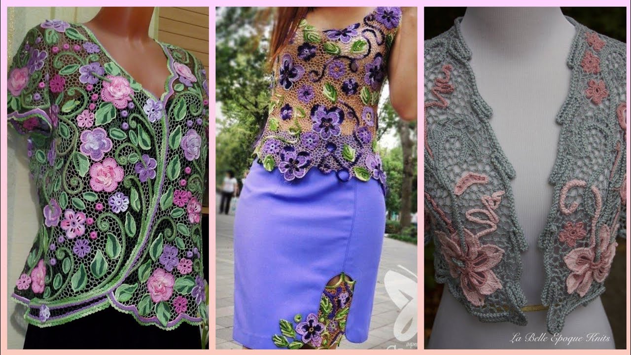 outstanding Irish crochet fashion top and slim dresses styles for women's