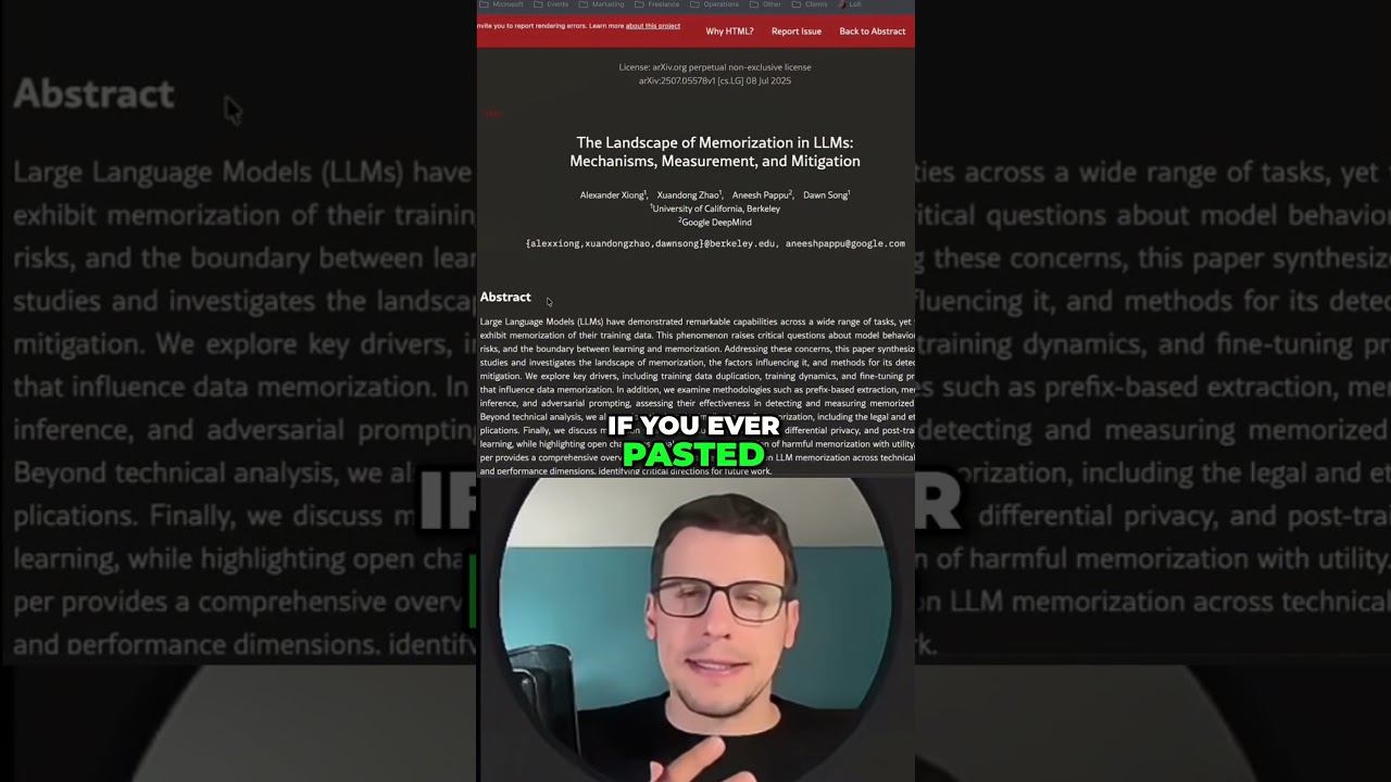 This Memorization Problem Can Cause AI Privacy Issues #AI #Tech #Security