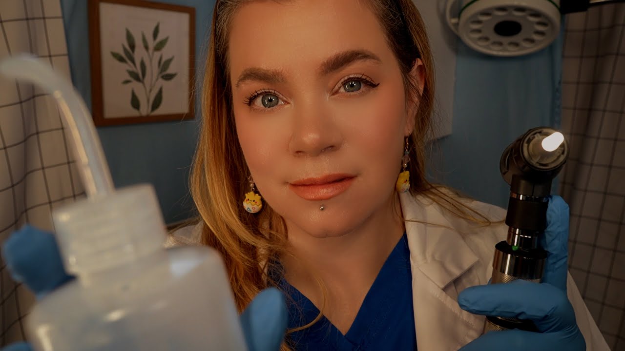ASMR Ear Exam & Ear Cleaning | No Mic Scratching (but see desc) | Medical Roleplay