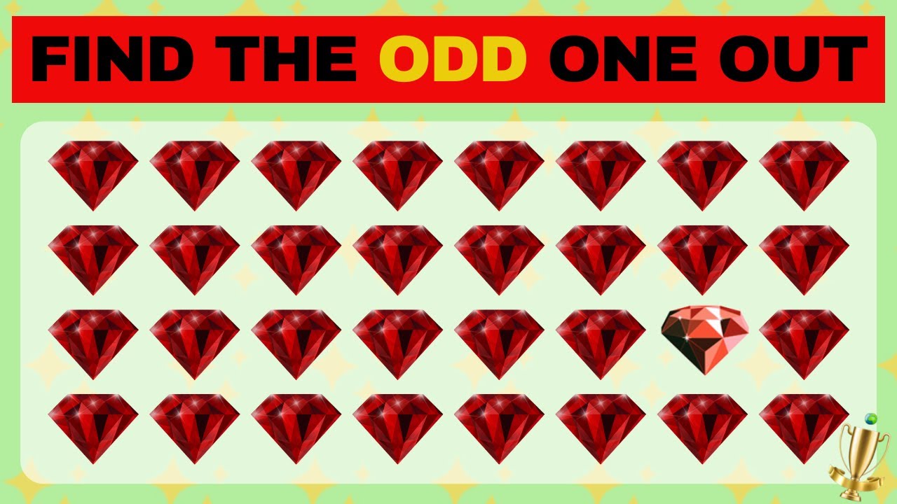 Find the Odd One Out Quiz Challenge-emoji Edition 😎❤️🍕 Test Your Observation Skills.