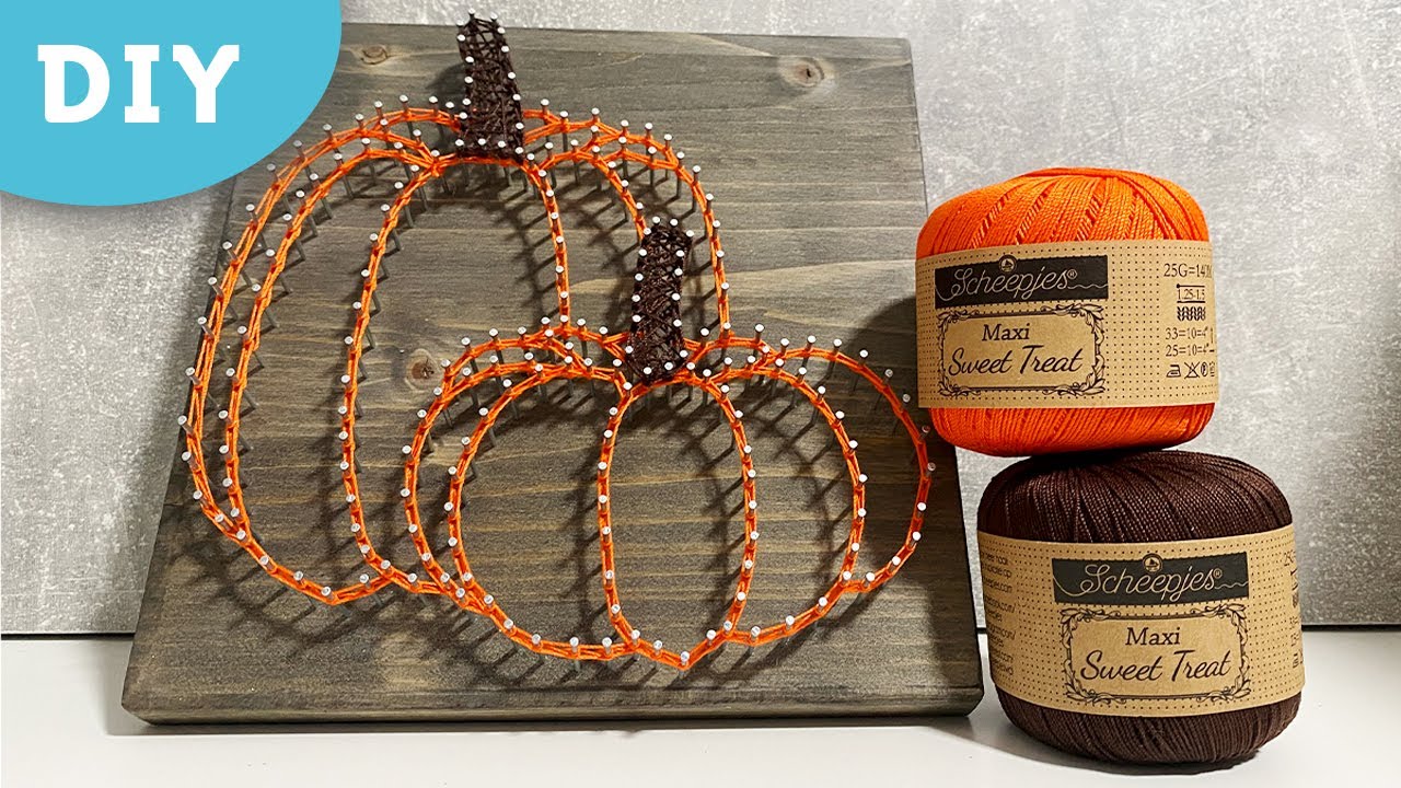 How to make a Pumpkin Stringart? 🎃 (Timelapse/no talking)