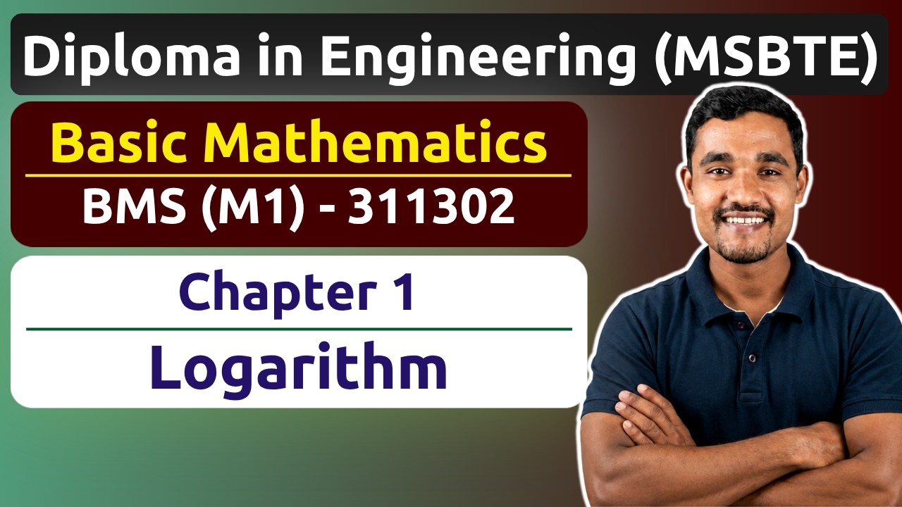 Logarithm - 01 | Basic Mathematics | FY Diploma in Engineering | MSBTE